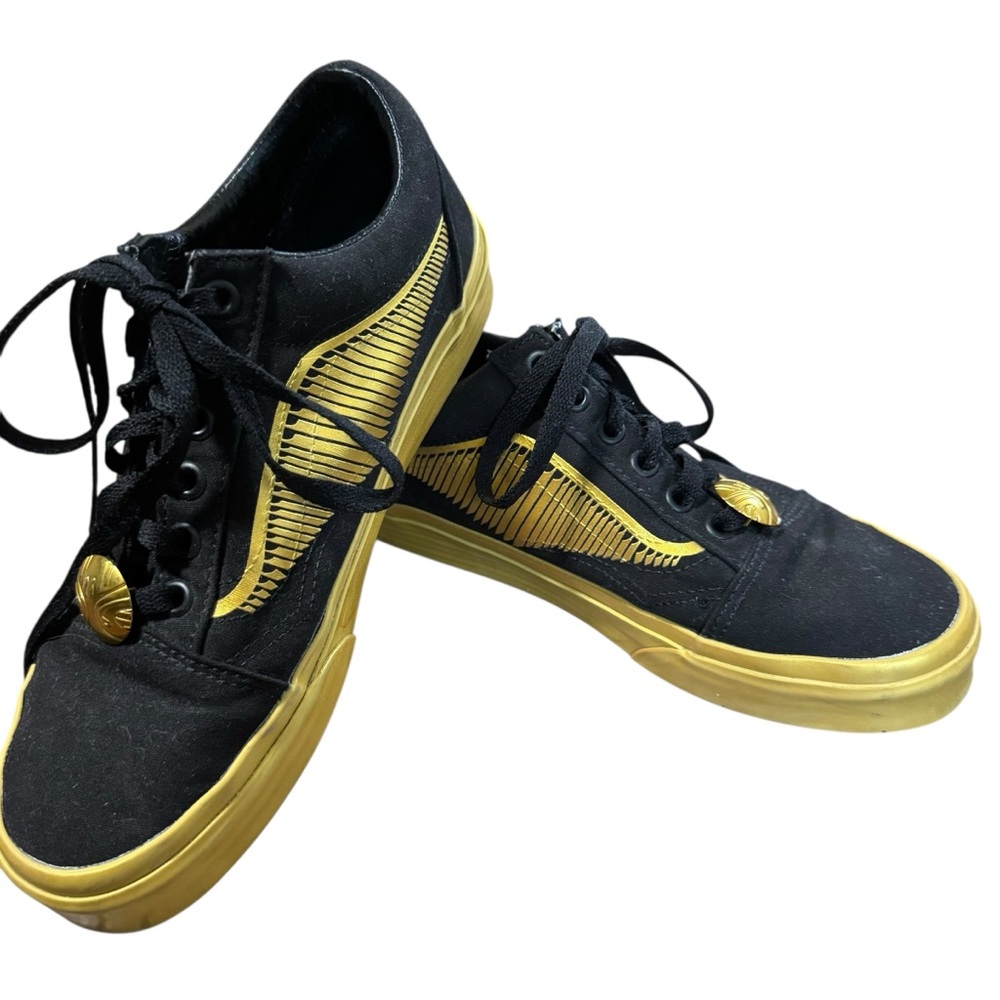 Vans x Harry Potter Golden Snitch Lace Up Sneakers Size Women 7.5 Men 6